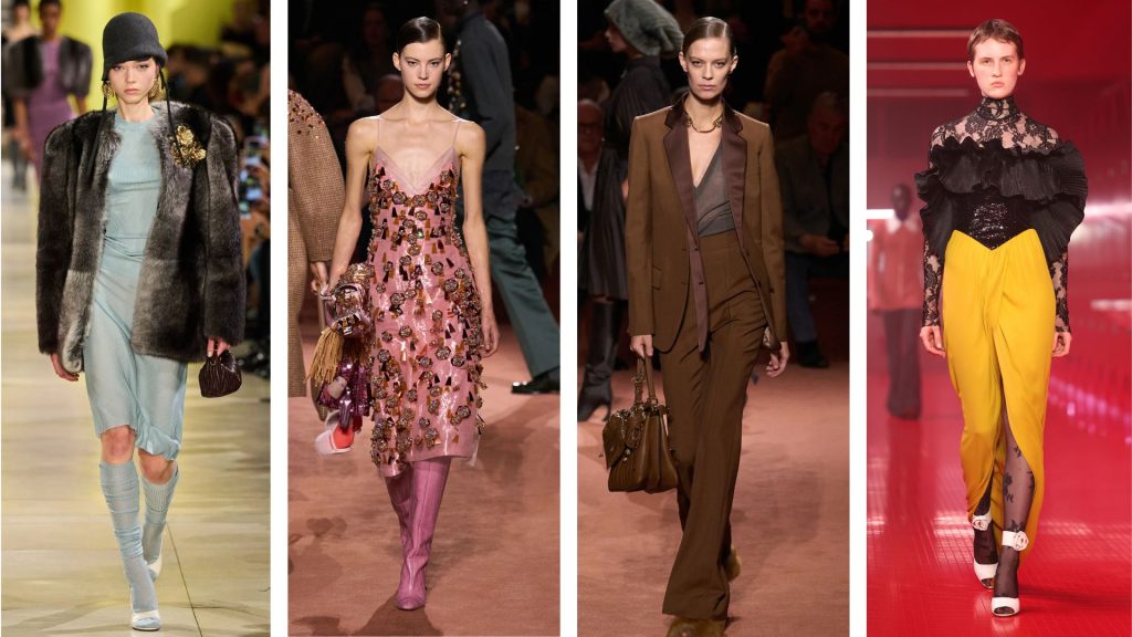 Tendenze colore moda autunno/inverno 2025: marroni ricchi e sorprendenti tonalità pastello.