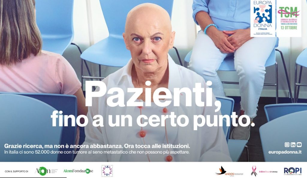 Europa Donna Italia lancia una campagna per sensibilizzare sul tumore al seno metastatico.