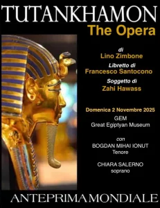 Italia protagonista al GEM Cairo con la prima assoluta dello spettacolo “Tutankhamon” di Zimbone