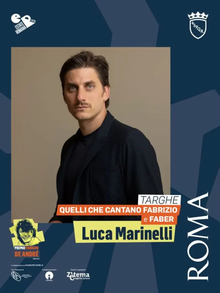 Finale del Premio Fabrizio De André a Roma con Marinelli, Bresh e Pagani sul palco.
