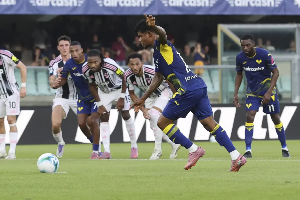 Juventus di Tudor bloccata sull’1-1 a Verona: primo pareggio stagionale contro l’Hellas.