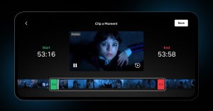 Netflix permetterà di creare clip personalizzate da 15 parole massimo.