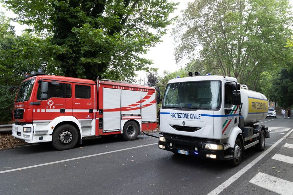 Sopralluoghi della Protezione Civile in Umbria dopo il terremoto di magnitudo 3.8.