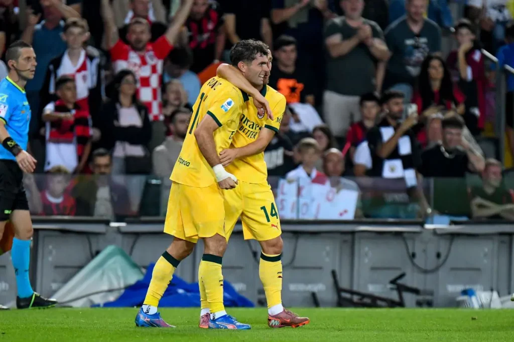 Pulisic trascina il Milan: terza vittoria consecutiva con dominio a Udine.