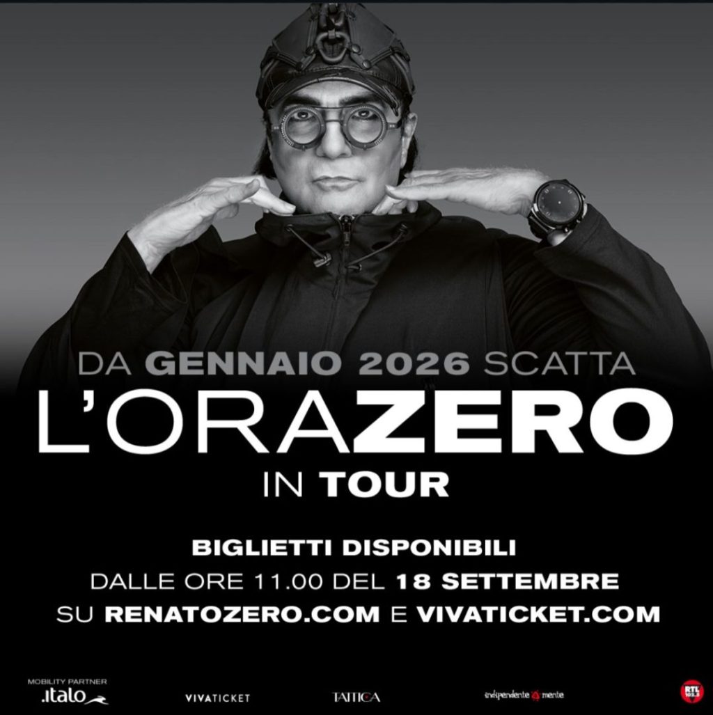 Renato Zero in concerto: al via “L’ORAZERO IN TOUR” nei palasport da gennaio!