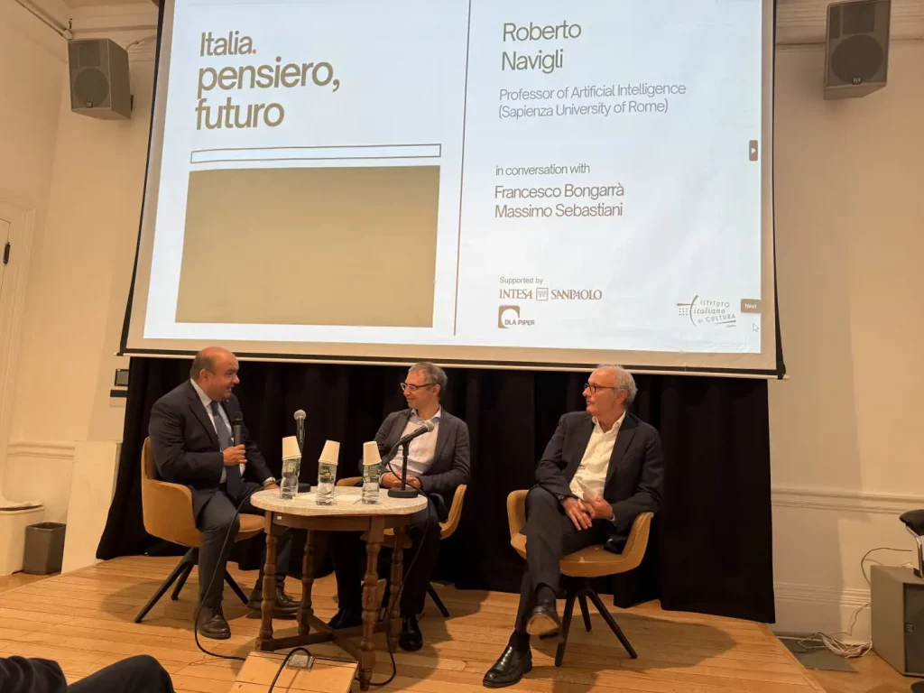 Incontro con il professor Roberto Navigli all’Istituto Italiano di Cultura di Londra.