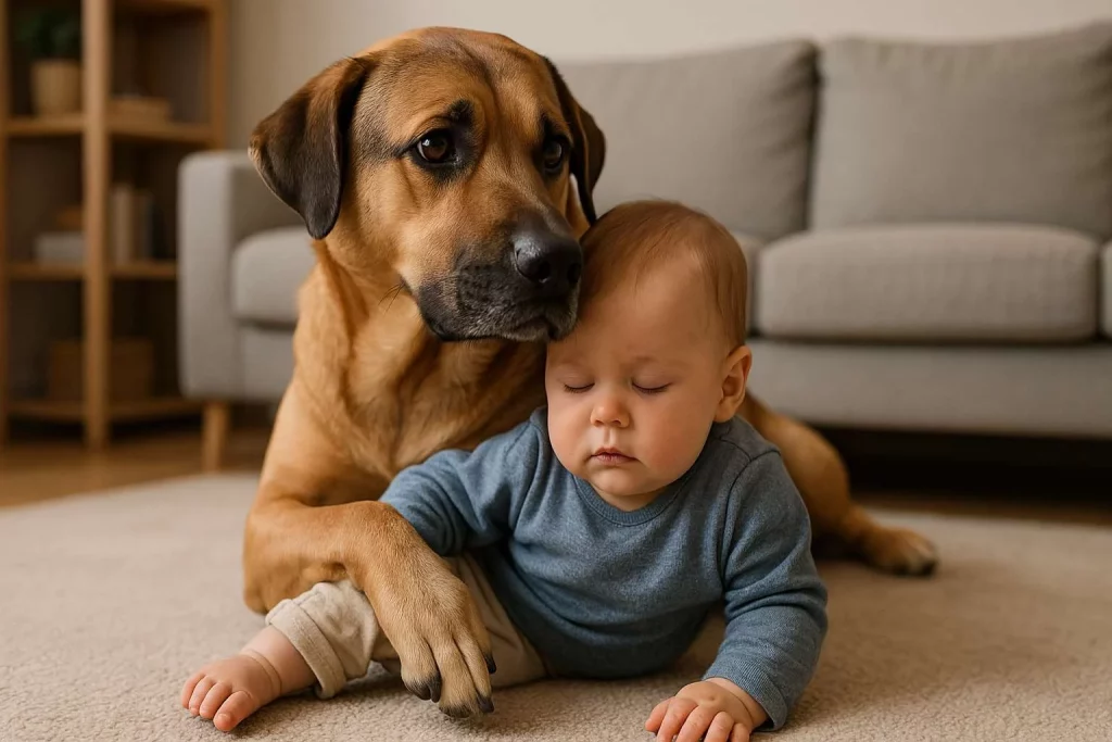 Perché alcuni cani proteggono i bambini come fossero i loro cuccioli?