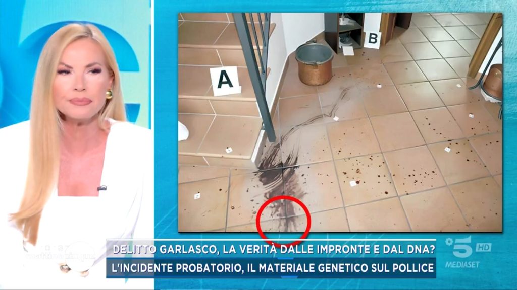 Impronta insanguinata a Garlasco: potrebbe essere la firma dell’assassino? Mattino 5 indaga.