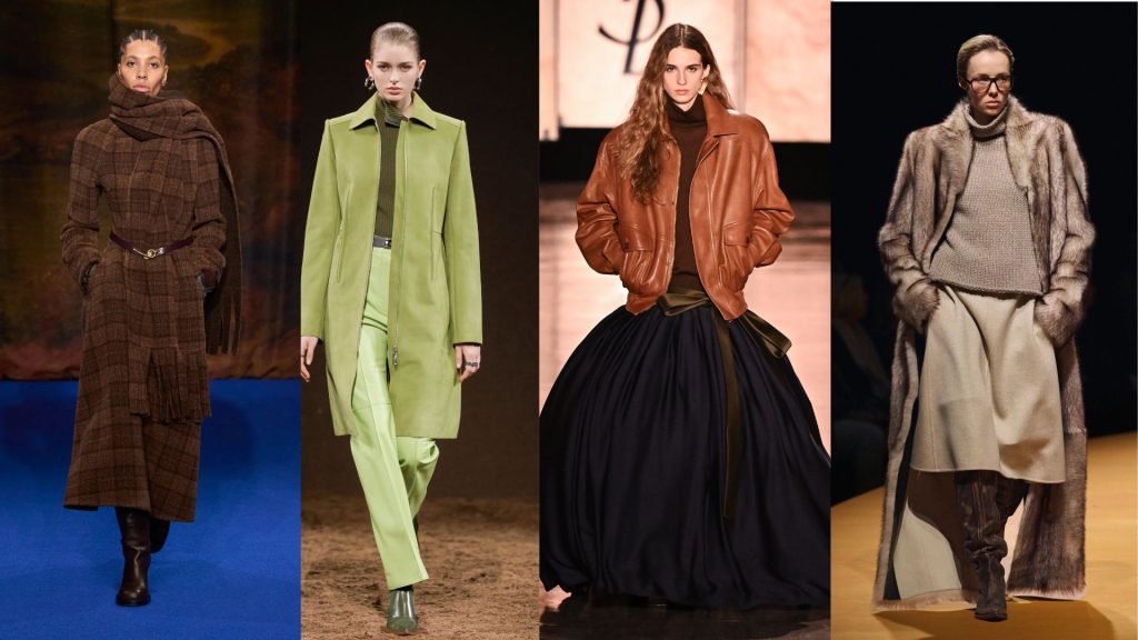 Tendenze cappotti 2025: stili eleganti tra occhiali audaci e sofisticato camoscio.
