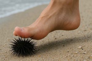 Occasioni in cui si può entrare in contatto con un riccio di mare sono frequenti per chi ama nuotare...