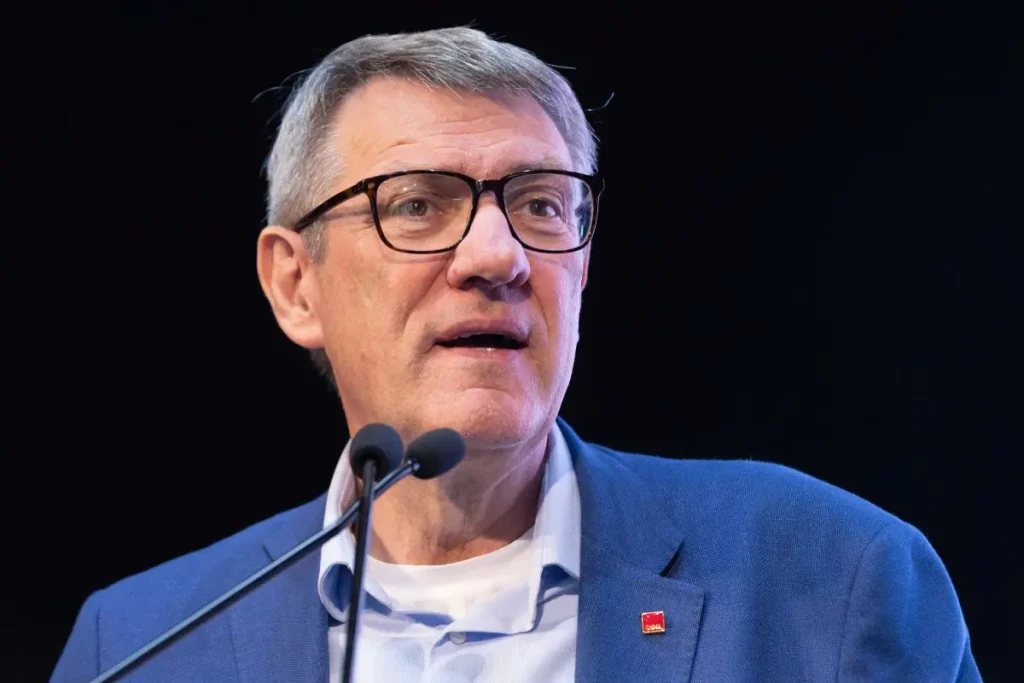 Maurizio Landini partecipa alla Conferenza Nazionale del Partito Democratico sulle politiche...