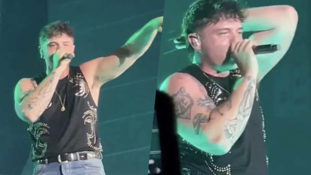 Olly si rompe i pantaloni in concerto: il video virale di Biccy