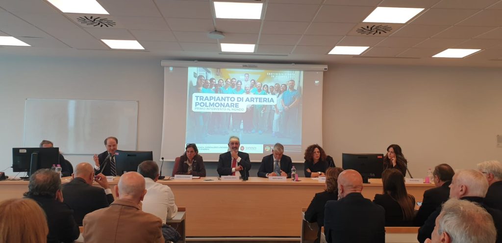 Primo trapianto mondiale di arteria polmonare criopreservata al Sant’Andrea di Roma.