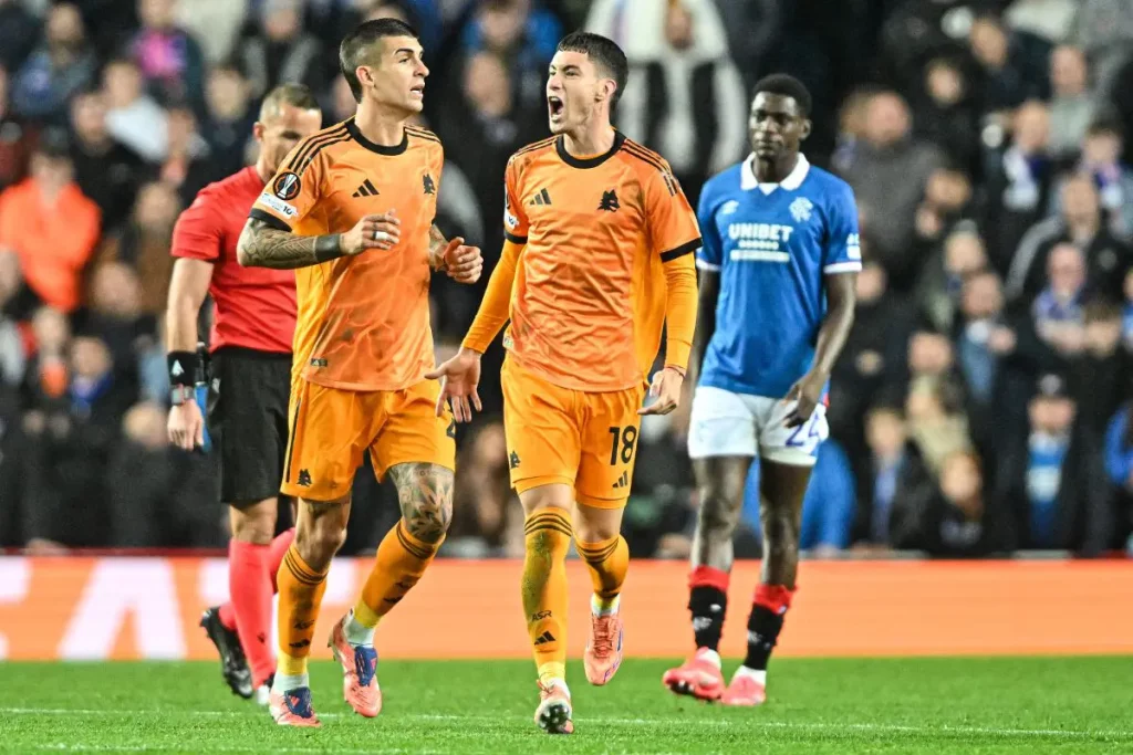 Roma trionfa in Europa: Soulé e Pellegrini decisivi a Glasgow per la vittoria.