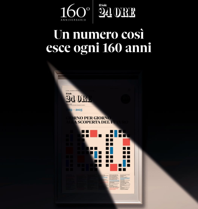 Il Sole 24 Ore festeggia 160 anni con un’edizione speciale esclusiva e imperdibile