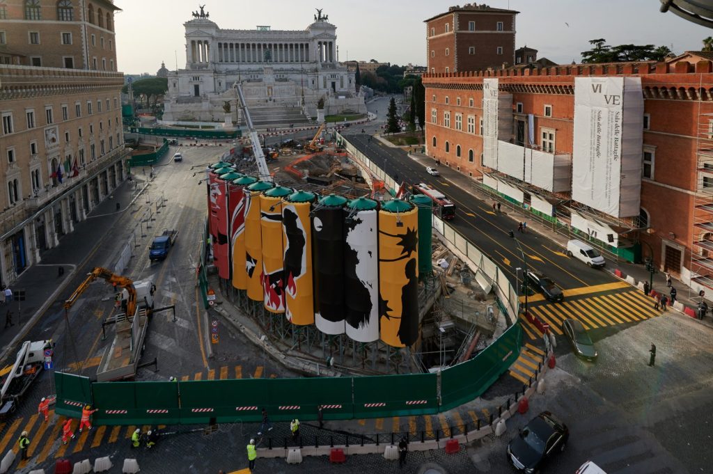 Cantiere Stazione Venezia: nuovi sviluppi per la Metropolitana di Roma in fase avanzata.