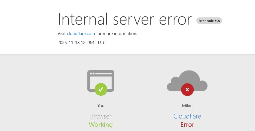 Interruzione globale Internet: malfunzionamento in corso del sistema Cloudflare.
