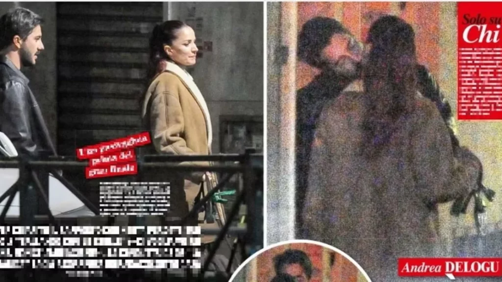 Andrea Delogu sorpresa: baci appassionati sotto casa, un momento che fa discutere!