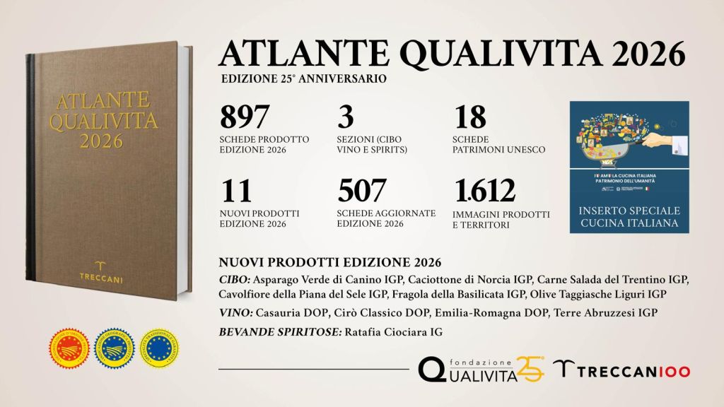 La Cucina Italiana Patrimonio dell'Umanità e l'Atlante Qualivita 2026 ROMA (ITALPRESS) – L’UNESCO ha...