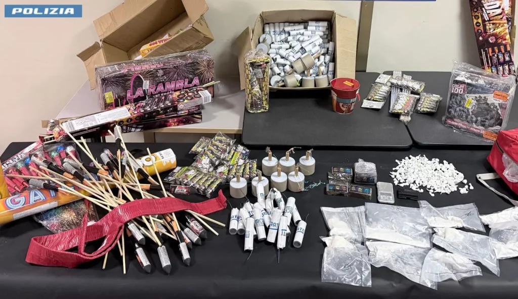 Sequestri e denunce a Roma: fuochi illegali legati a droga e vendite online.
