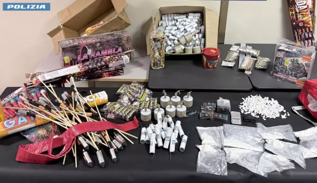 Sequestri e denunce a Roma: fuochi illegali legati a droga e vendite online.