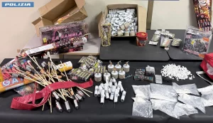 Sequestri e denunce a Roma: fuochi illegali legati a droga e vendite online.