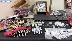 Sequestri e denunce a Roma: fuochi illegali legati a droga e vendite online.