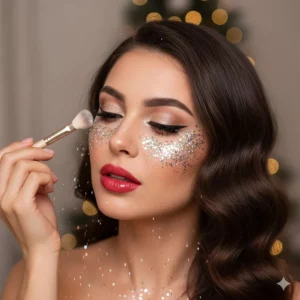 Trucco occhi glitterato: scintille per Natale e Capodanno