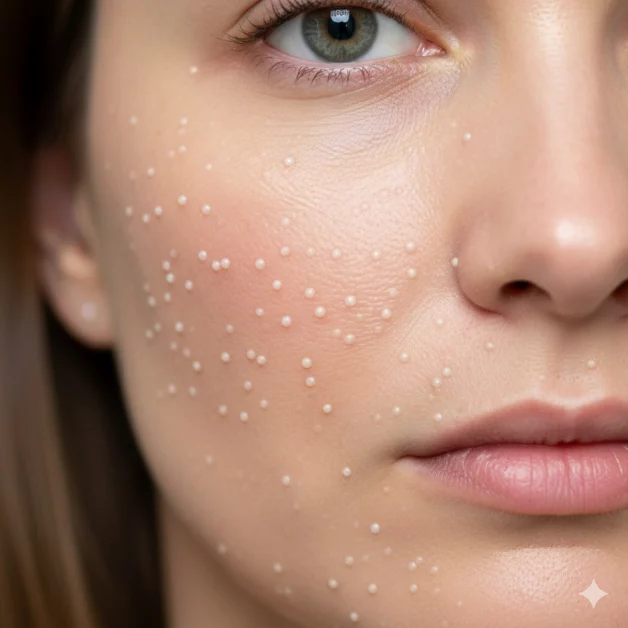 I grani di miglio sono piccolissime cisti superficiali benigne, dal colore bianco o giallognolo e...