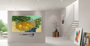 LG presenta il nuovo Gallery TV per esposizioni artistiche al CES 2026.