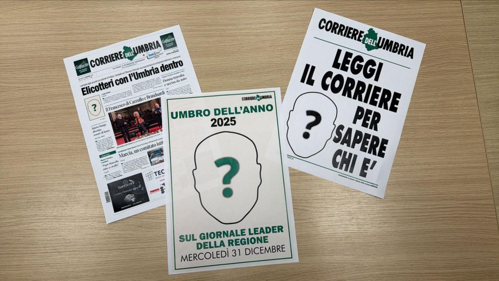 Il Corriere dell’Umbria annuncerà il riconoscimento “Umbro dell’Anno” il 31 dicembre.