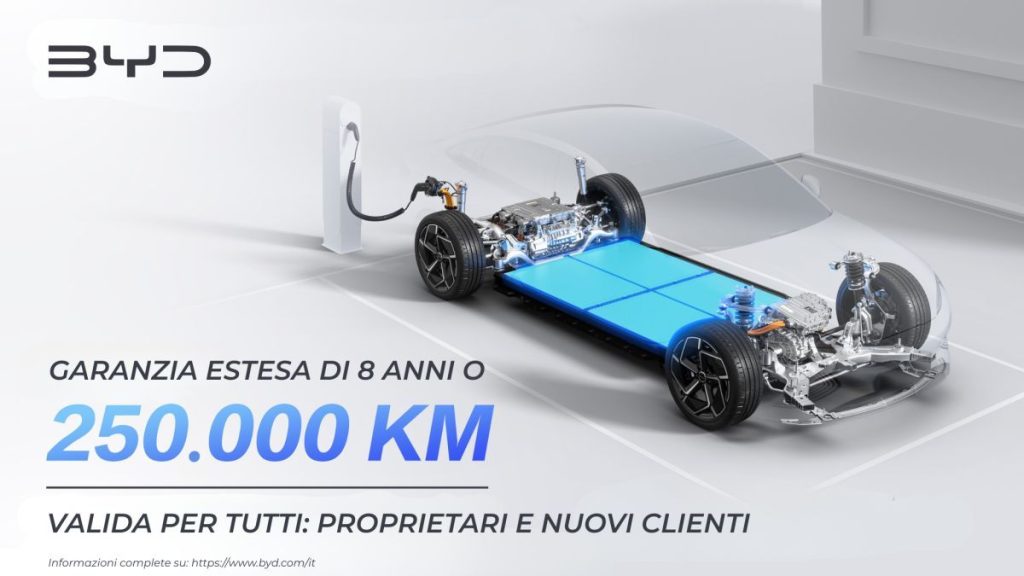 BYD estende la garanzia della Blade Battery a 8 anni o 250.000 km.