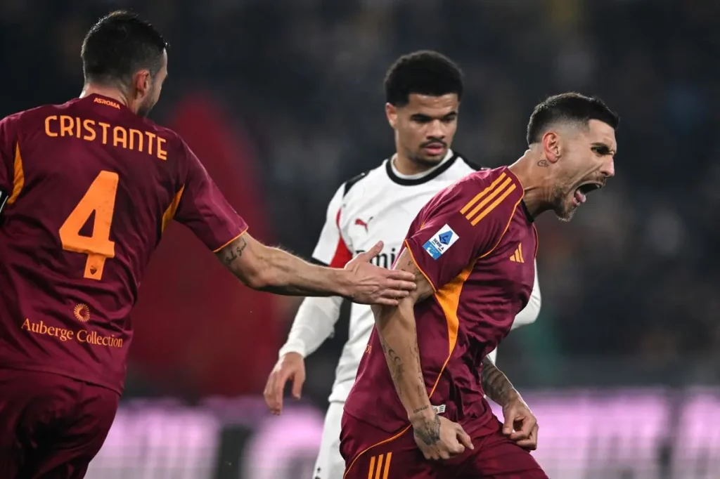 Roma e Milan pareggiano 1-1: Pellegrini risponde a De Winter in un match avvincente.