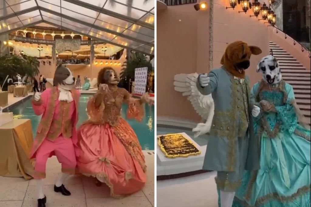Mar-a-Lago: Festa con maschere di cani e costumi d’epoca scatena ilarità online.