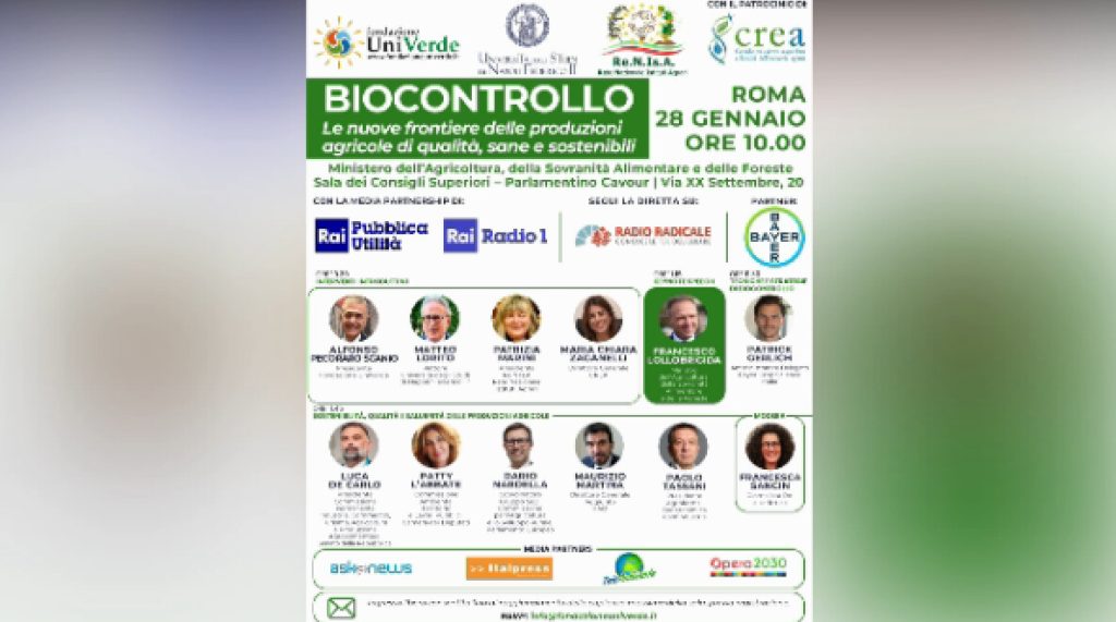 Biocontrollo: Nuove soluzioni per l’agricoltura, convegno a Roma il 28 gennaio.