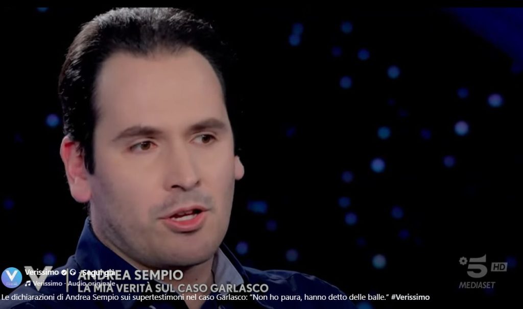 Andrea Sempio si confessa in tv: &ldquo;Sono il colpevole desiderato, affronter&ograve; il processo&rdquo;.