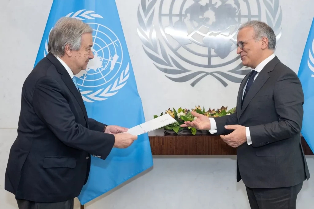 Ambasciatore Marrapodi presenta le credenziali all’Onu al segretario generale Guterres.