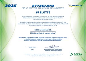 Michelin riconosce 67 flotte per l’eccellenza nella gestione sostenibile dei pneumatici.