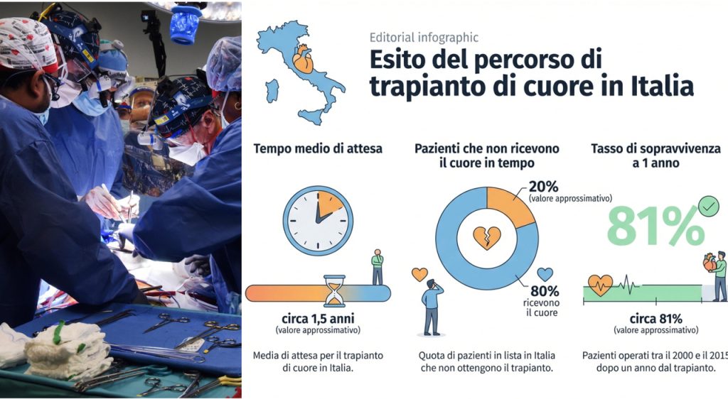 Trapianto di cuore: guida all’intervento, liste d’attesa e prospettive di vita.