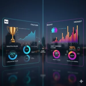 Duello Auditel 2026: Rai domina la Qualità, Mediaset conquista il Target Commerciale