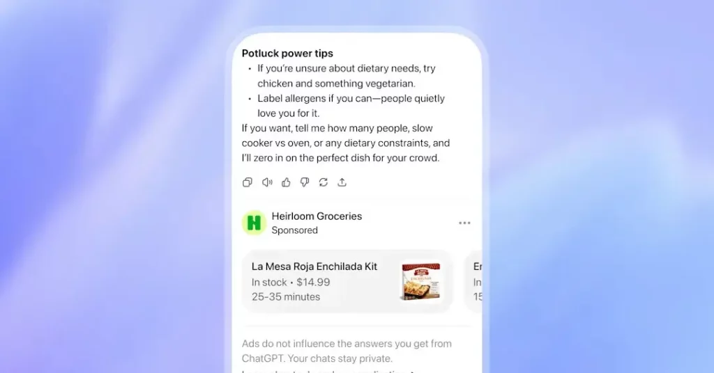 Opzioni economiche di ChatGPT ora mostrano annunci pubblicitari: scopri cosa cambia.