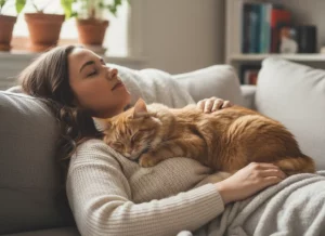 Perché i gatti dormono sul petto dei proprietari: è solo amore?