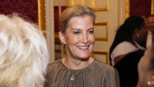 Duchess Sophie: vestito elegante e capelli all’ingiù per un look glamour replicabile facilmente.
