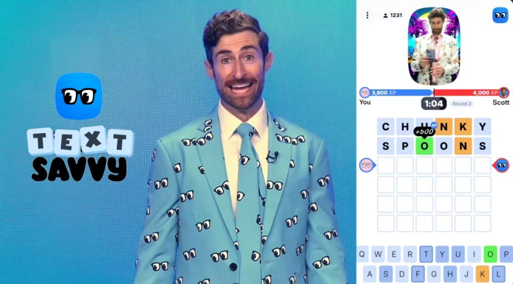 Scott Rogowsky torna con TextSavvy: il nuovo quiz mobile quotidiano per tutti gli appassionati!