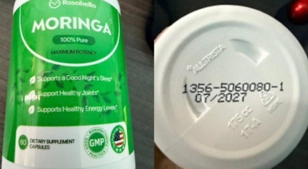 Ritirate capsule di moringa per rischio salmonellosi resistente agli antibiotici: avviso del Ministero della Salute.