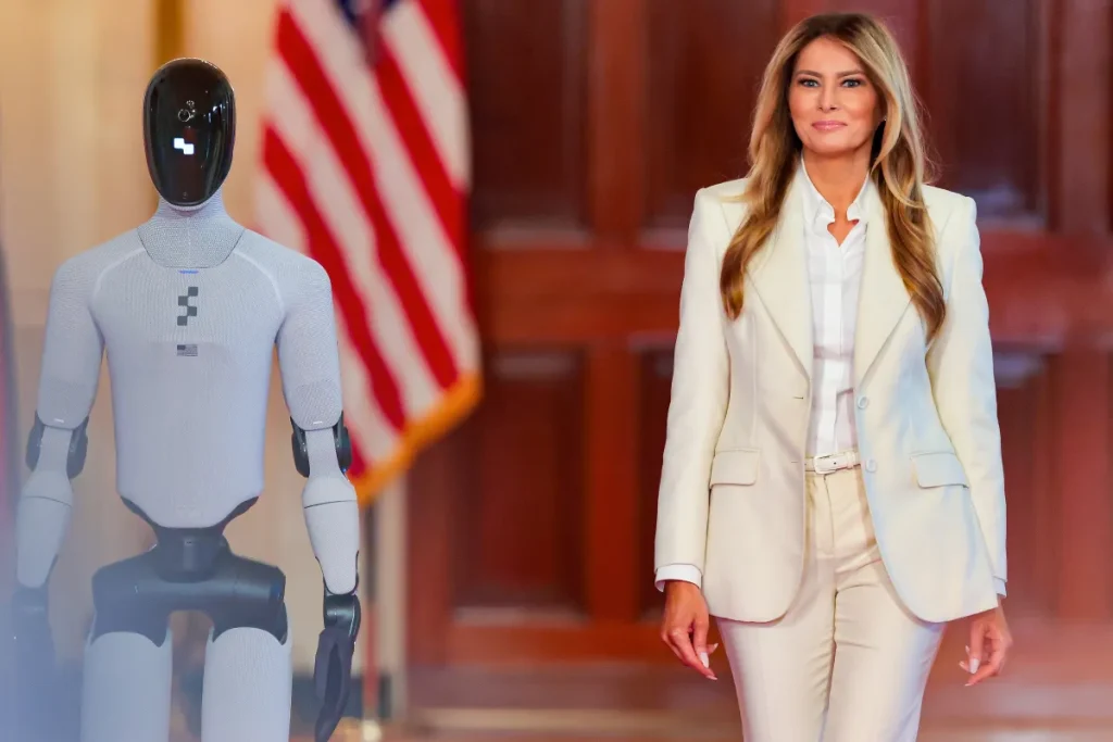 Melania Trump propone un robot per l’istruzione domiciliare dei bambini.