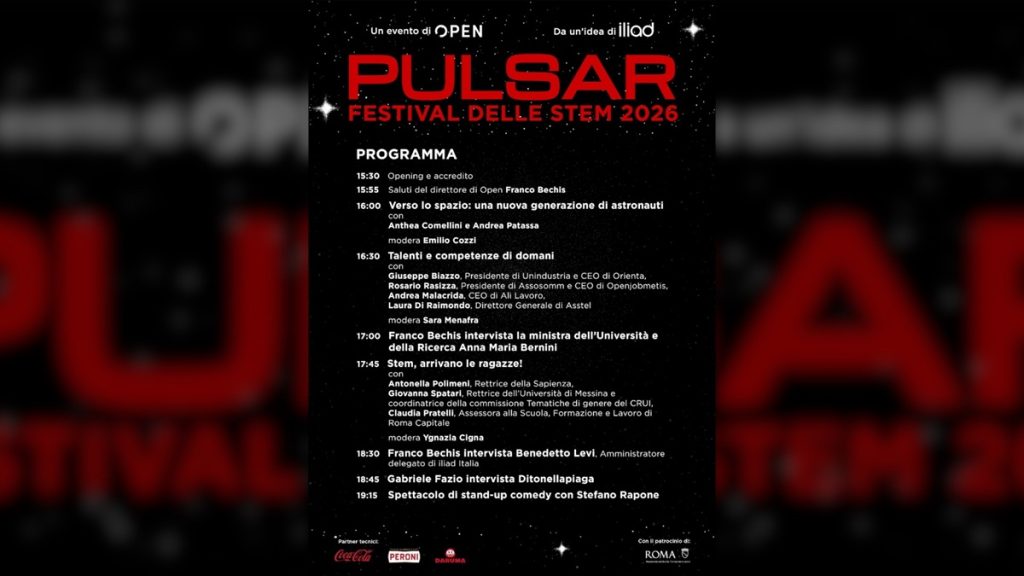 Iliad e Open presentano il “PULSAR – Festival delle STEM 2026”: un evento da non perdere!