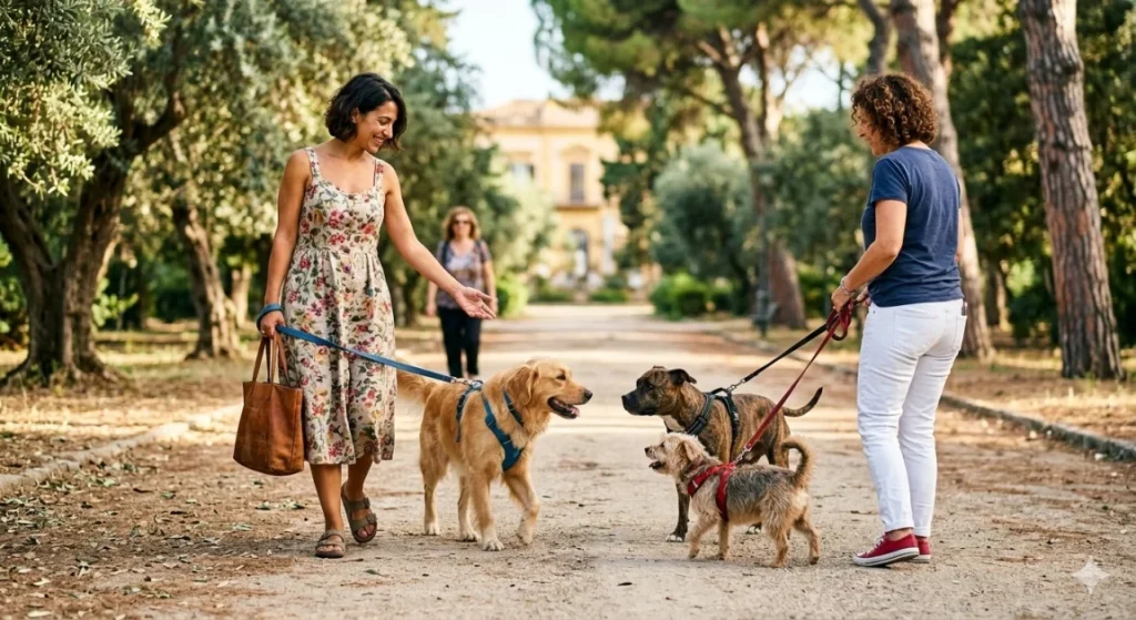 Il cane abbaia e prova ad aggredire gli altri cani durante la passeggiata: cosa fare