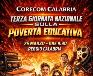 25 marzo: Terza Giornata Nazionale sulla Povertà Educativa, Corecom Calabria promuove consapevolezza e azioni.
