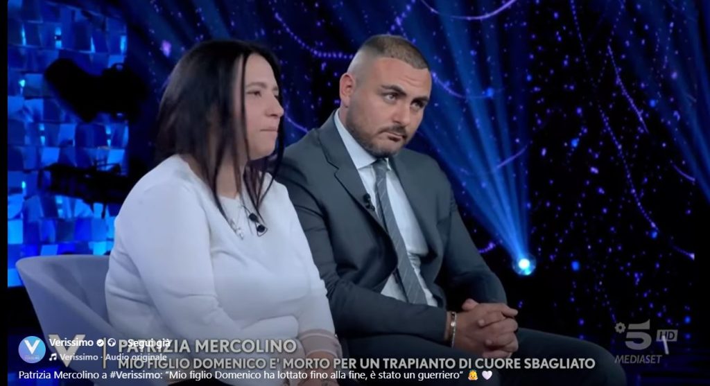 Mamma Patrizia a Verissimo: “Non incolpo nessuno, voglio solo ricordare Domenico.”